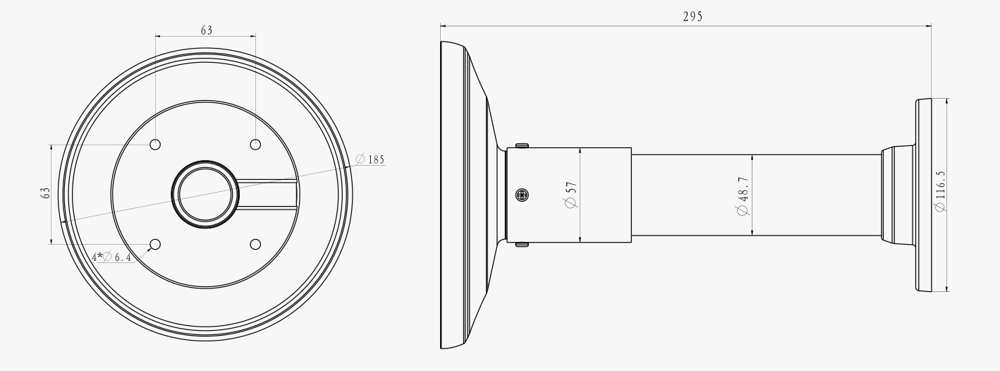 Потолочный кронштейн Milesight MS-A79